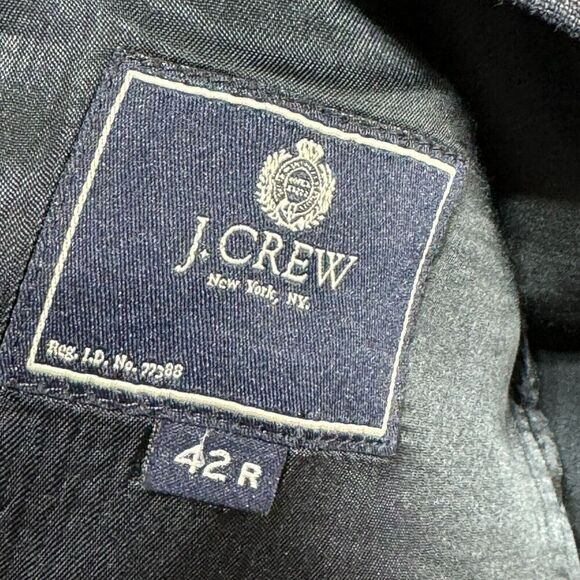 J. Crew Blazer Suit Jacket Men's 42R Blue Three Button Single Breasted Notch - Picture 12 of 12